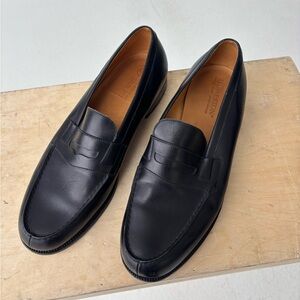 J.M. Weston Black Leather Loafers Made in France Size 11D